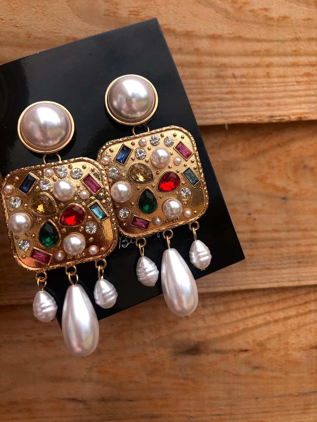 Sitara and Pari White Colourful and Gold Jewel Statement Etsy