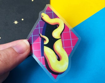 Clear Space Snake Waterproof Vinyl Sticker