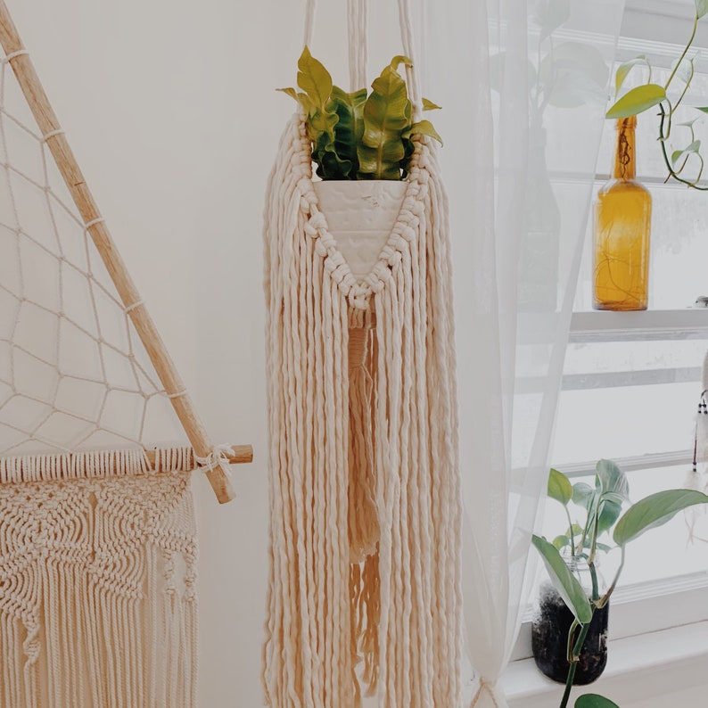 Aesthetic Decor Indie Room Decor Fringe Plant Hanger Hanging Planter Macrame Plant Hanger Indoor Plant Hanger Minimalist Home Decor Gardening Plants Home Hobby Keyforrest Lt