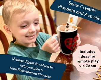 Sneeuwkristallen Playdate-ideeën - Boeken, recepten, activiteiten en bronnen voor een grootouder en kleinkind Playdate - Digitale download