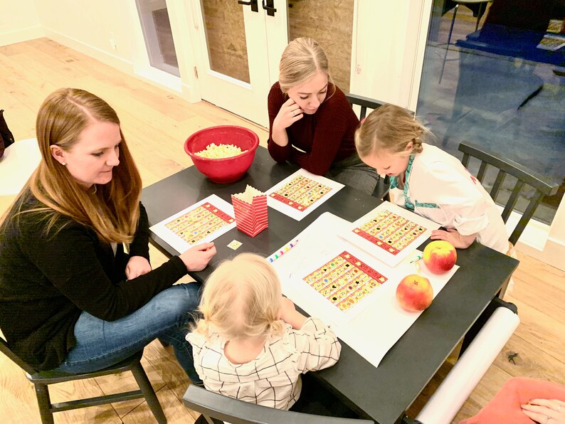 Popcorn Bingo Preschool Shape and Color Recognition Game Digital