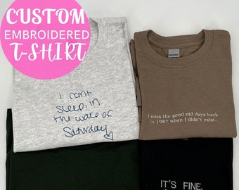 Custom Embroidered Unisex Tee | Customizable Embroidered T-Shirt | Personalized Tee | Gift for Him | Gift for Her | Custom Gift | Custom Tee