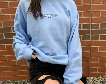 plain light blue sweatshirt