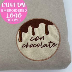 Custom Embroidered Logo Sweatshirts | Custom Embroidered Crewneck | Personalized Logo Sweatshirt | Custom Design Shirt | Logo Sweatshirt