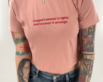 Apoyo los derechos y los errores de las mujeres Crop Top