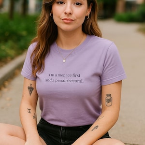 Menace First Person Second Embroidered Unisex T-Shirt or Sweatshirt