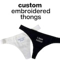 Custom Embroidered Cotton Thong