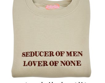 Embroidered Crewneck Sweatshirt: Custom Text Design - Cotton Blend