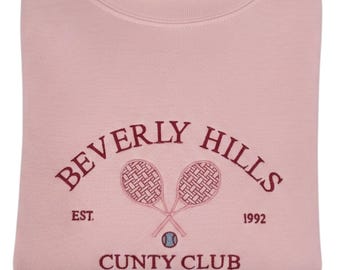 Beverly Hills Cunty Club Embroidered T-Shirt or Sweatshirt