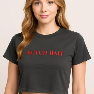 Butch Bait Embroidered Crop Top
