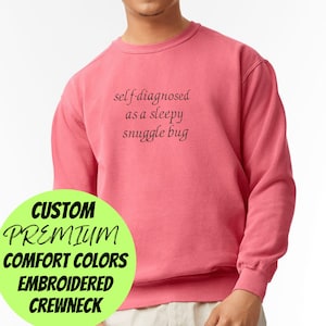 Custom Embroidered Unisex Comfort Colors Crewneck Sweatshirt