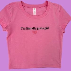 Ich bin buchstäblich nur ein Mädchen-Bogen-Baby-T-Shirt
