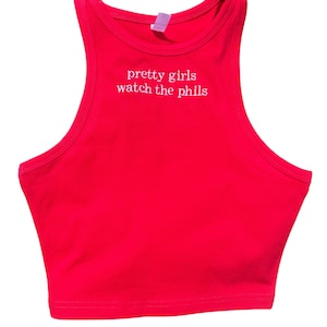 Hübsche Mädchenuhr das Phils bestickte Racer Back Tank Top