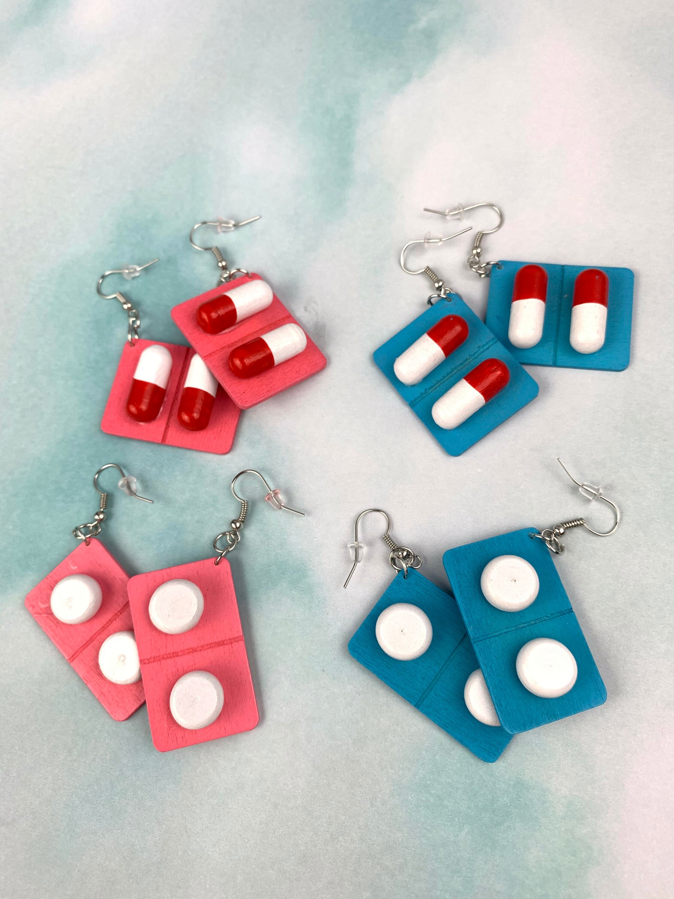 Pill Earrings Y2k Earrings Egirl Earrings Etsy