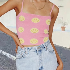 Smiley Face Fuzzy Cami Top