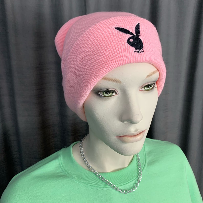 Bunny Beanie Handmade Playboy Beanie Aesthetic Beanie Etsy