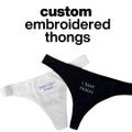 Custom Embroidered Cotton Thong