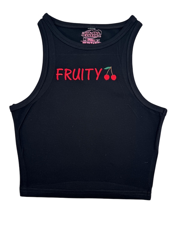 Fruity Embroidered Tank Top or Baby Tee - Etsy