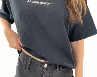 ABCDEFUCKOFF Embroidered Unisex Tee
