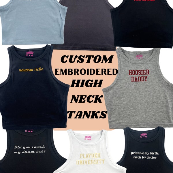 Custom Embroidered Tank Top, Personalized Tank Top, Custom Tank