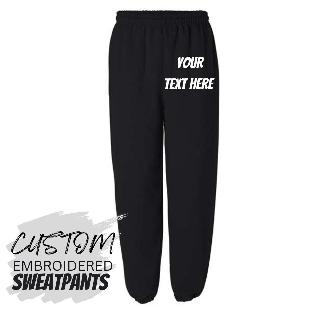 Custom embroidered sweatpants clearance