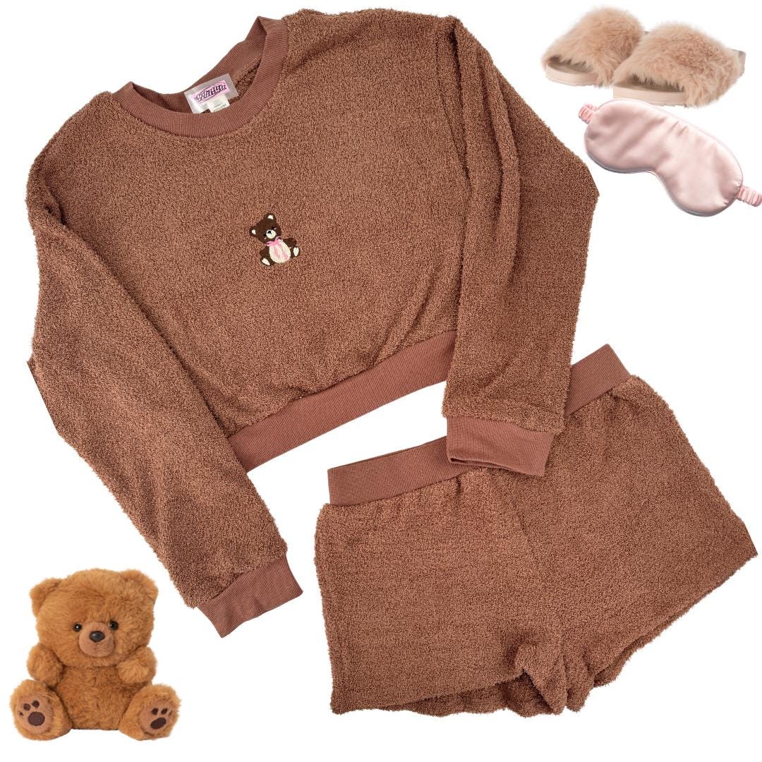 Long Sleeve Pajama Set - Brown Bear main image 0