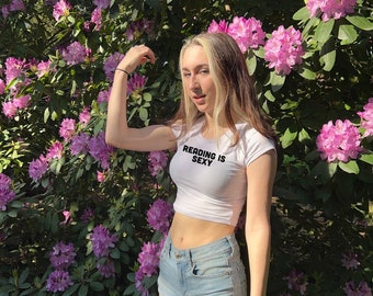 Reading is Sexy Crop Top | Reading is Sexy Tank Top | Y2k Trending Crop Top