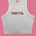 Fruity Embroidered Tank Top or Baby Tee