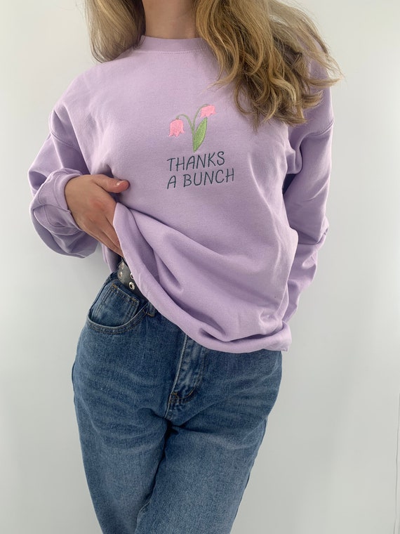 Thanks a Bunch 90s Embroidered Crewneck Sweatshirt Etsy