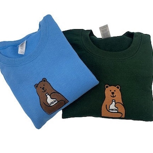 Loopy Bear Embroidered Unisex Crewneck