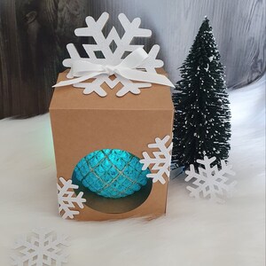 Ornament Gift Box - Mango snowflake - SVG - Estudio - Archivo digital - Etiquetas de regalo de bonificación