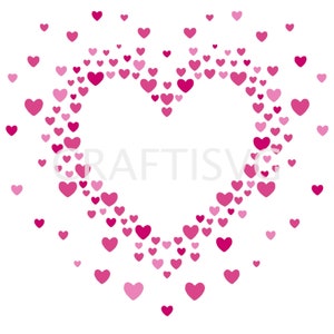 Hart van Harten SVG, Craft bestand, Liefde, Valentines, Hart, Silhouet, Cricut, Cut bestand