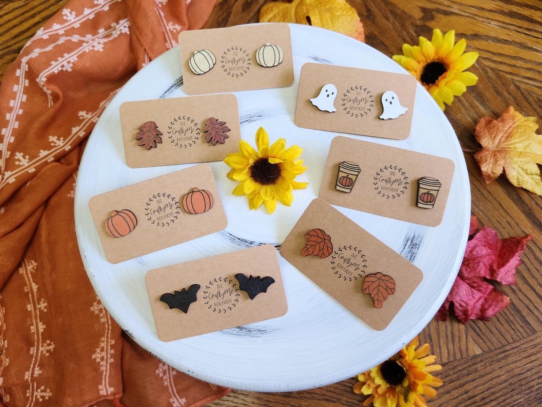 Fall Autumn Seasonal Wood Stud Earrings Etsy fall-autumn-seasonal-wood-stud-earrings-etsy