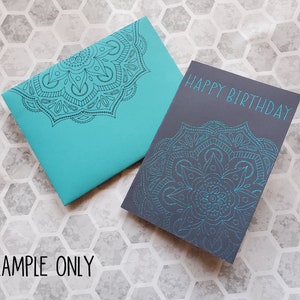 Mandala Kaart en Envelop Set, knip en teken svg bestand, cricut folie transfer tool & folie quill