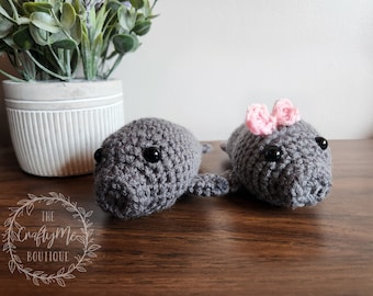 Patrón de crochet Phil y Barbara Manatee, patrón de animales amigurumi