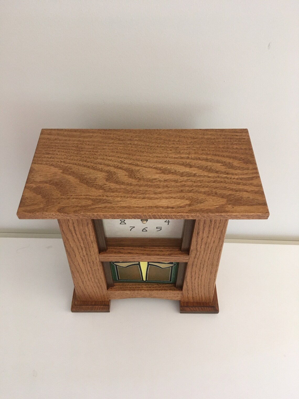 Arts & Crafts Mantel Clock with Motawi Art Tile Mission Style Etsy