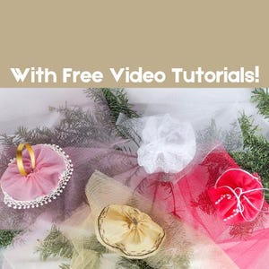 Einfache Mädchen Handgenähtes Bastelset 4 Tüll Mini Tutus Weihnachtsbaum Ornament Nussknacker Ballett Rosa Tulle Light Fabric Königreich der Süßigkeiten