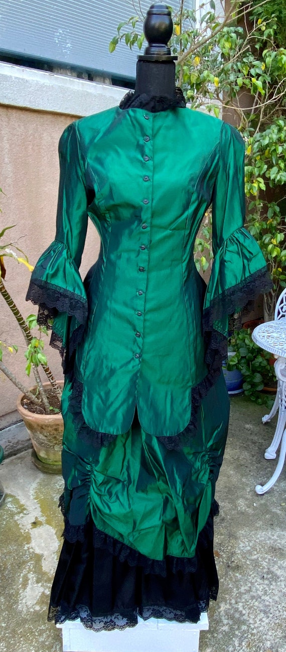 Emerald Green Taffeta Dress