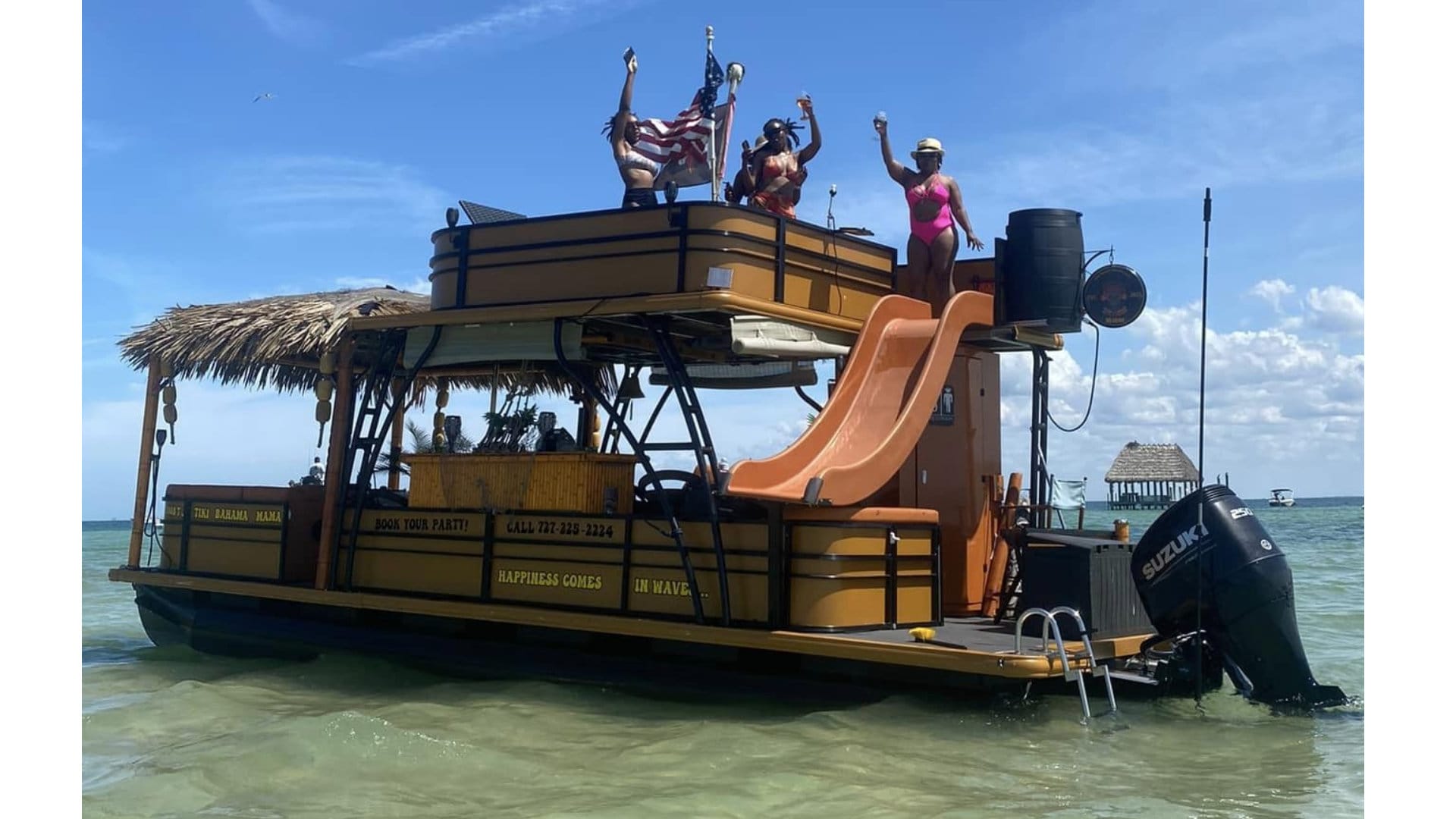 Pontoon Bar. Weatherproof All PVC Tiki Bar, Epoxy Resin Art Bar Top,  Storage Cabinets. Custom Made to Fit Your Boat. Perfect for Pool Patio. -  Etsy, image size:1920x1080