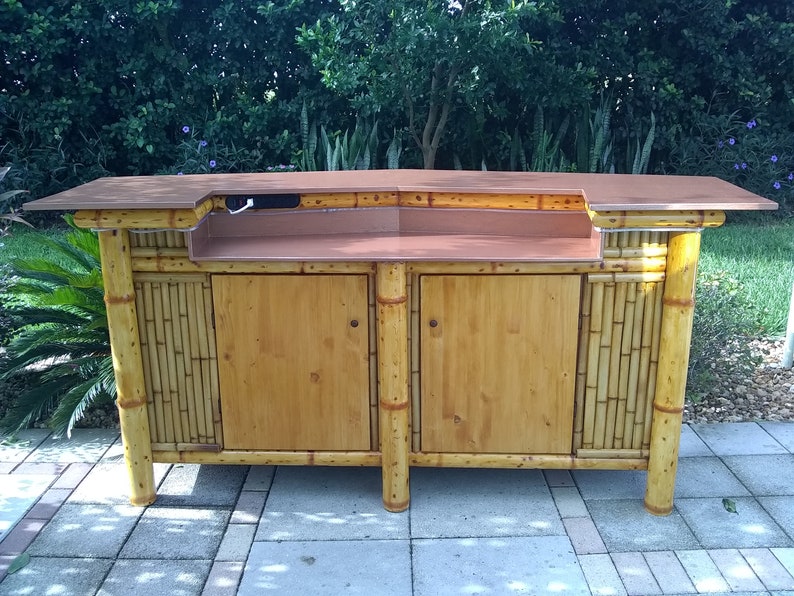 Bamboo tiki bar sure to bamboozle your guests. Indoor/outdoor Etsy