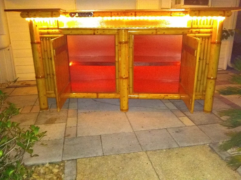 Bamboo tiki bar sure to bamboozle your guests. Indoor/outdoor Etsy