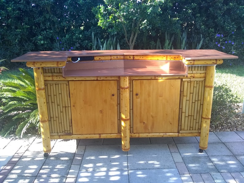 Bamboo tiki bar sure to bamboozle your guests. Indoor/outdoor Etsy