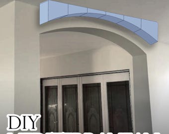 Kit de arco para puerta mediterráneo (juego completo) - ¡Transforma tu entrada! Semicurvo - Apto para aberturas de 61 a 135 cm