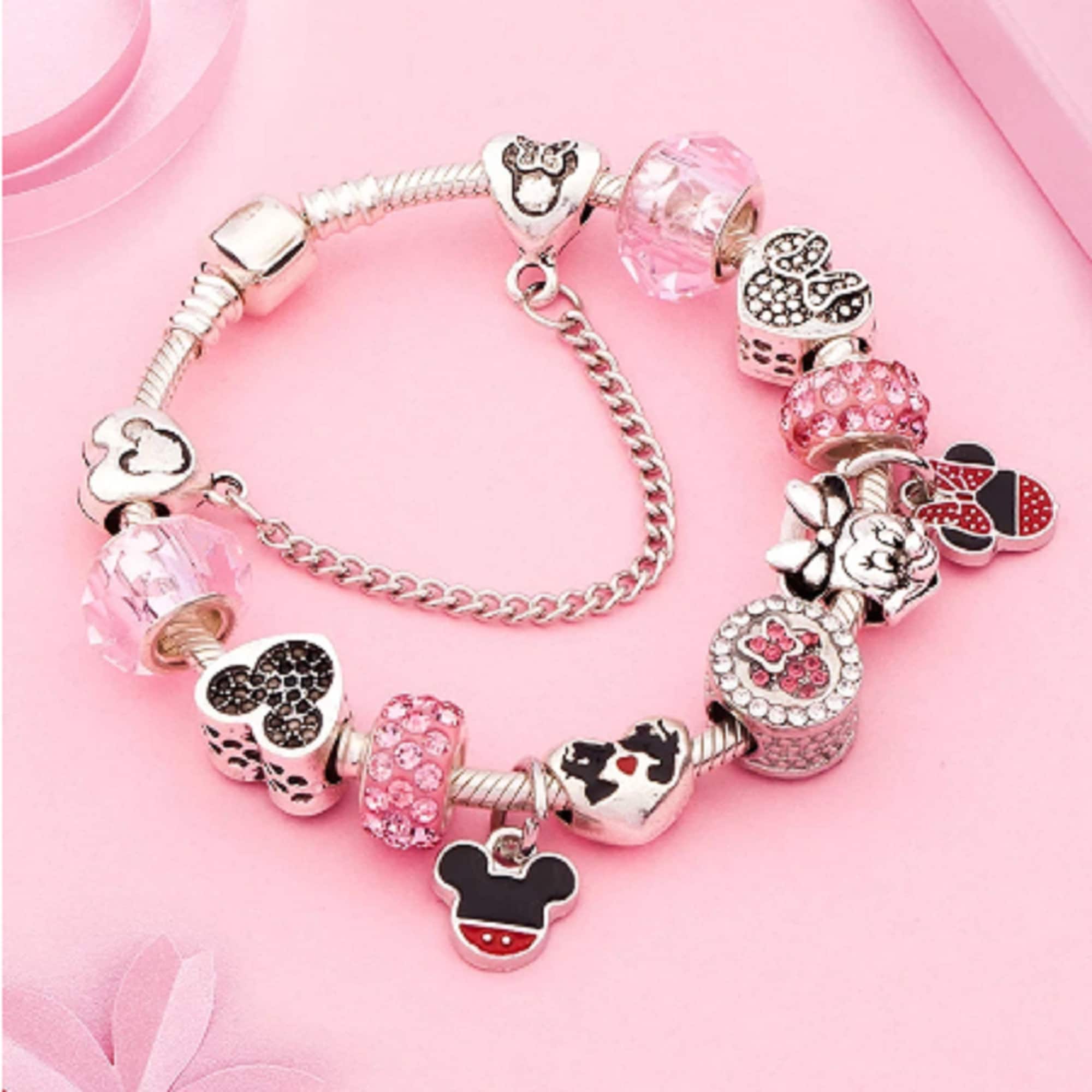 Pandora Bracelet With Cartoon Mickey Mouse Disney Charm Bracelet 