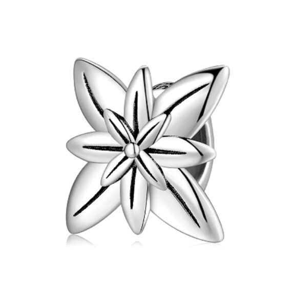 Pandora Charms Flower Spacer Stopper 925 Sterling Silver Charm Fits European and Pandora Bracelet