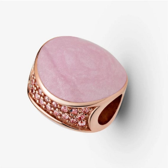 Rose Gold Charms for Bracelet Charm Pink Enamel Love Charms Etsy