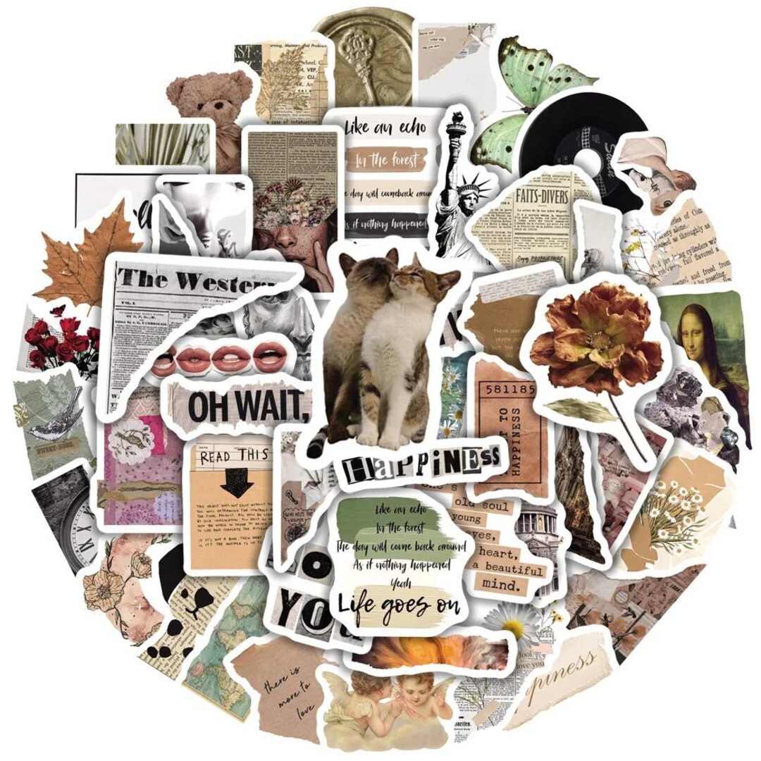 50pcs Broken Painting Stickers, Aesthetic Stickers for Children ...