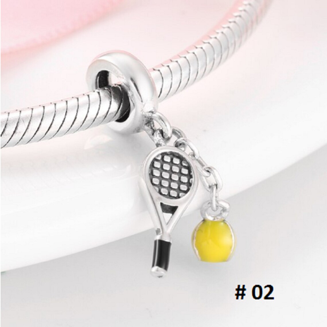 Pandora Charms Tennis Charm Racket Charms Sports Charms for Etsy