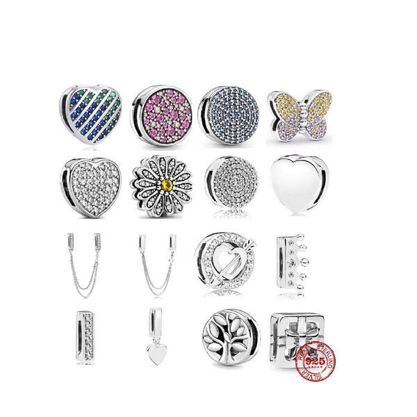 Reflection Charm, Reflexions Mesh Bracelet Charms, Clip Charm, Silver Charm, Crown Heart Flower Butterfly Charms