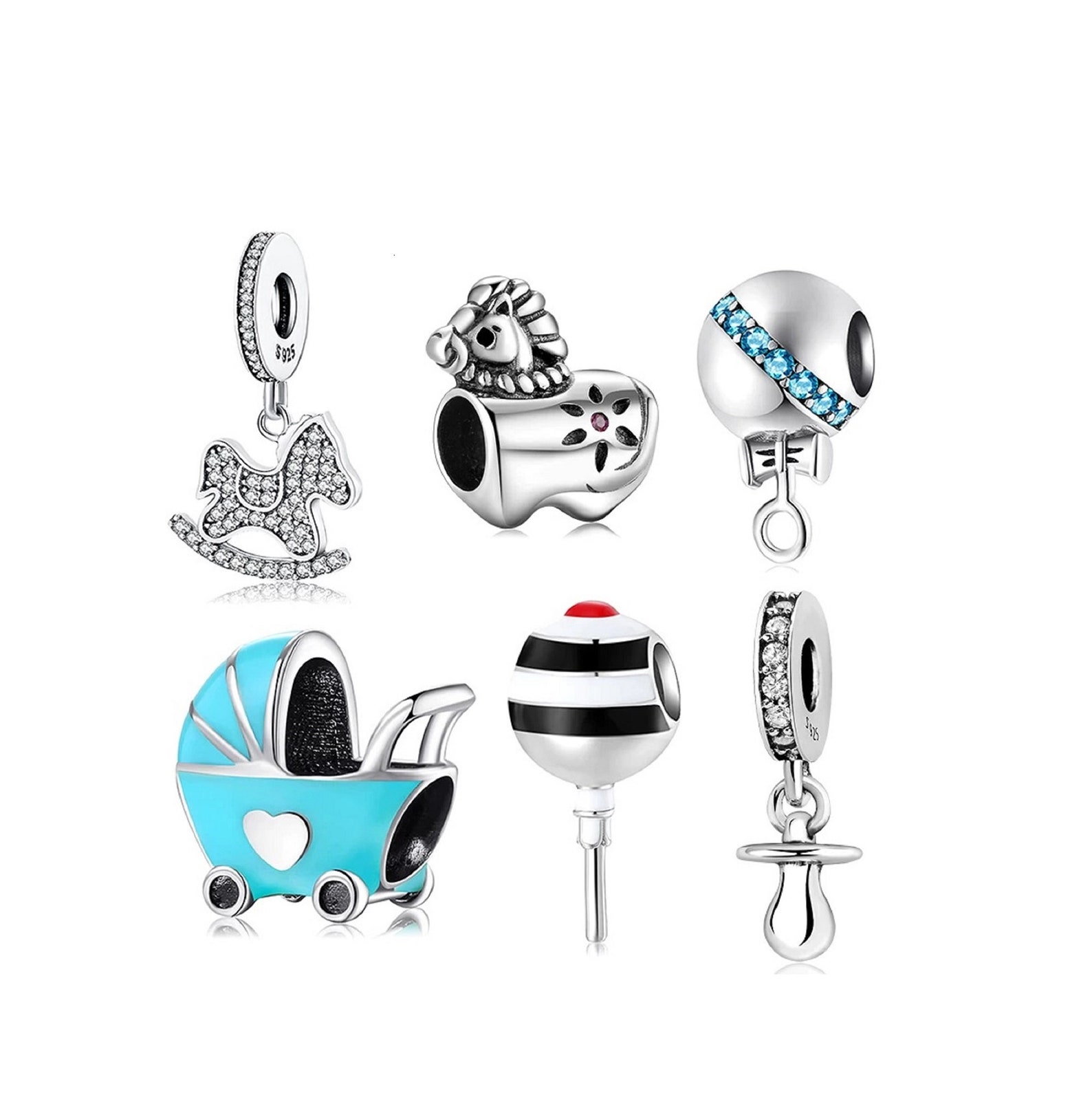 Baby Pacifier Pandora Charms Baby Carriage Charms for Etsy